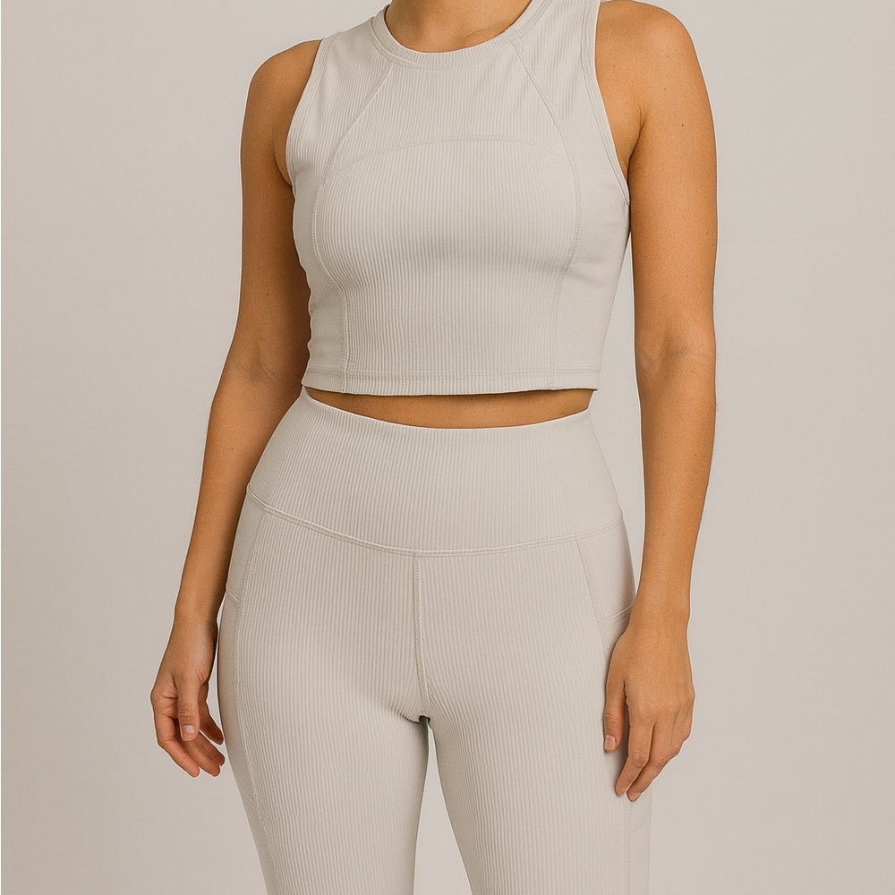 SOLD Old Navy Active Ribbed Crop Tank & High-Waisted Leggings Set